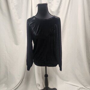 Philosophy Republic Clothing Black Velvet Long Sleeve Top – Size Medium – NWT